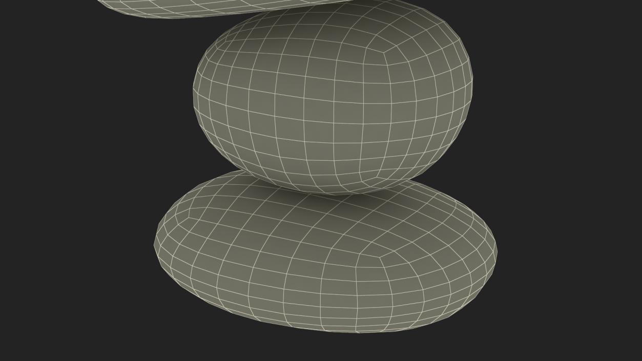 Stack Pebbles with Happy Face 3D model