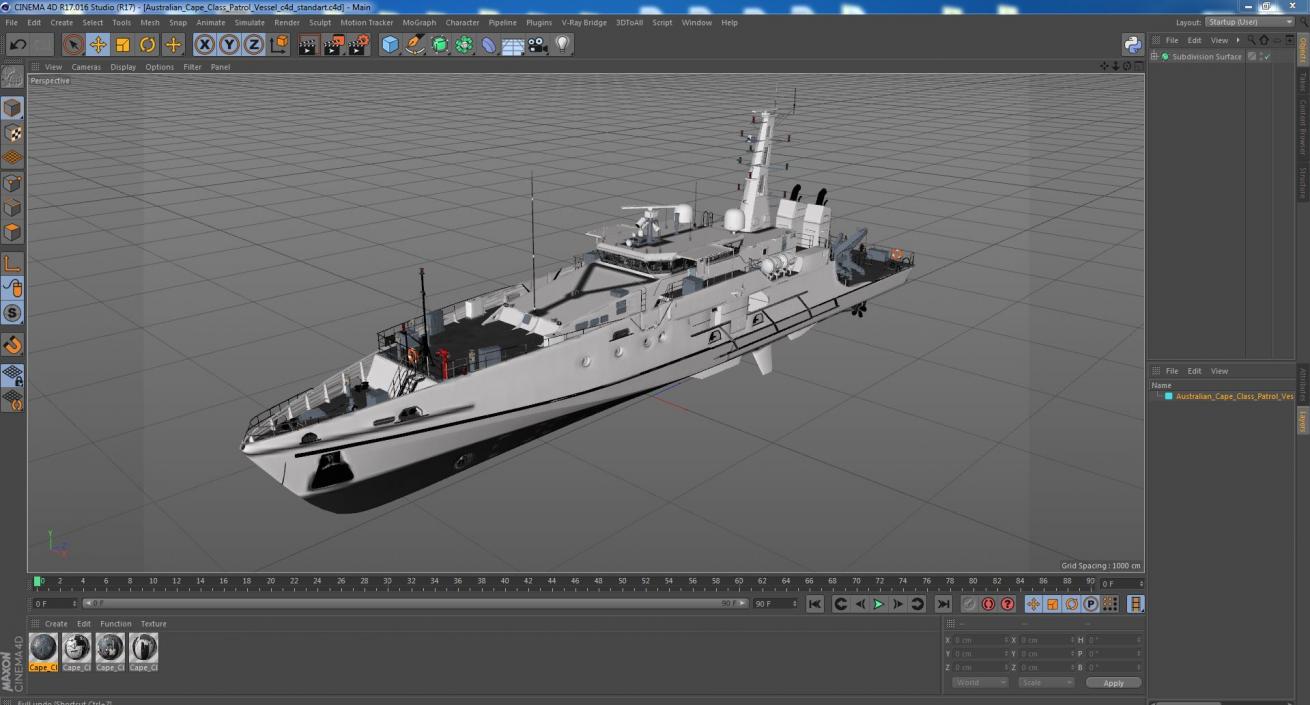 3D model Australian Cape Class Patrol Vessel