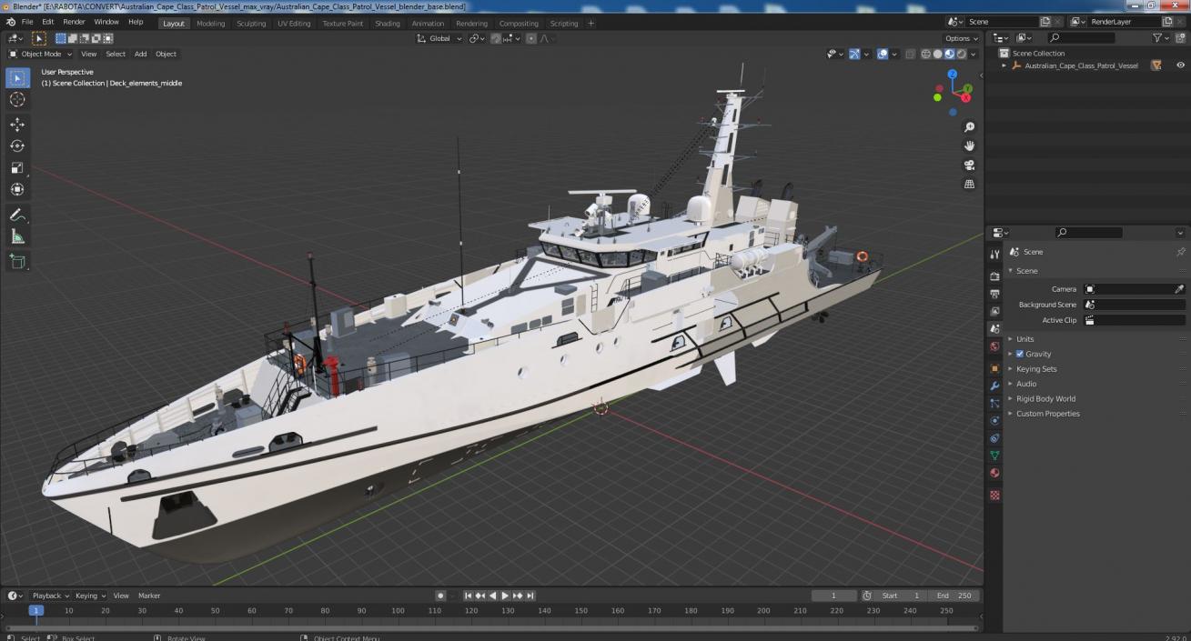 3D model Australian Cape Class Patrol Vessel