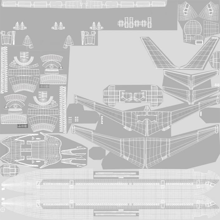 Boeing 757-300 Generic Rigged 3D model