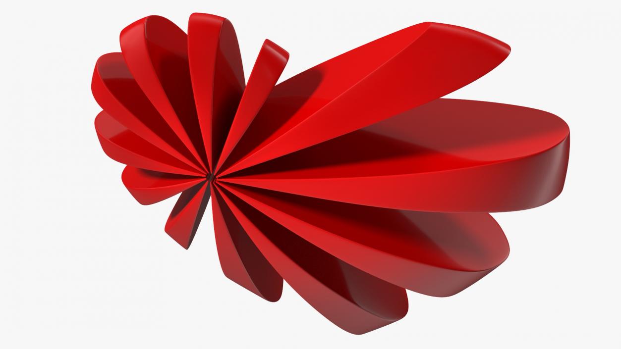 Red Heart Sections Emoji 3D model