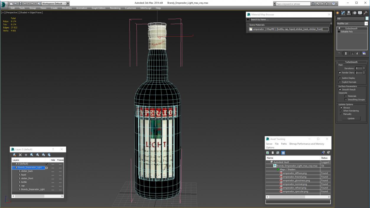 Brandy Emperador Light 3D