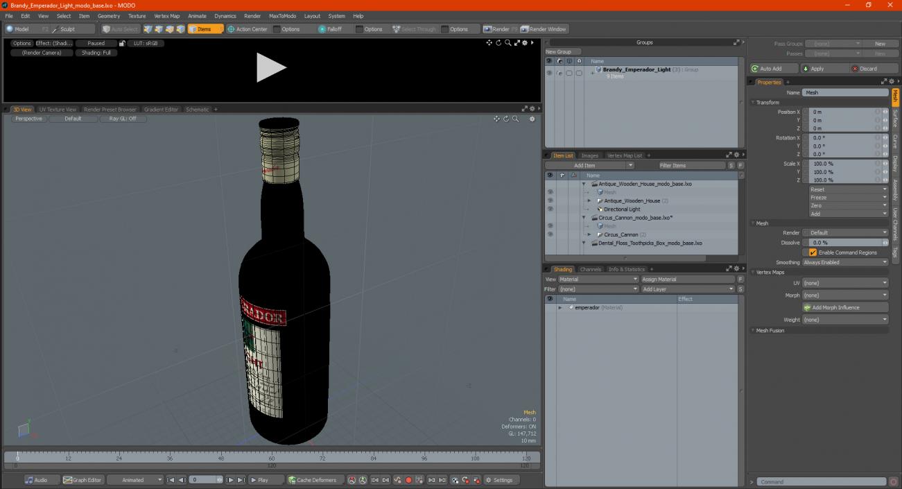 Brandy Emperador Light 3D