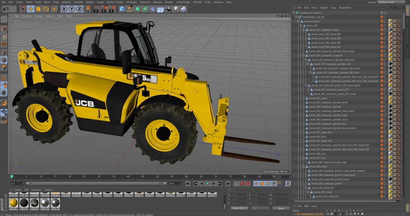 Telehandler JCB 535 3D model