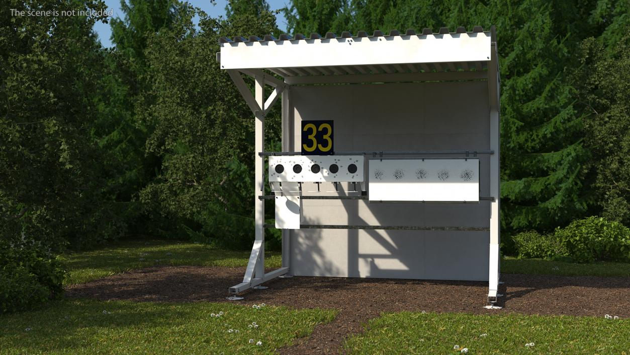 3D model Biathlon Shooting Range Target