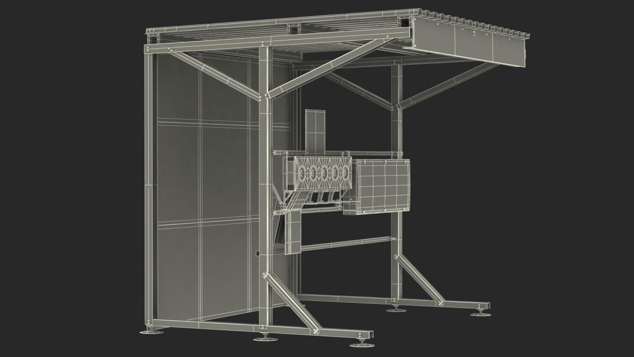 3D model Biathlon Shooting Range Target