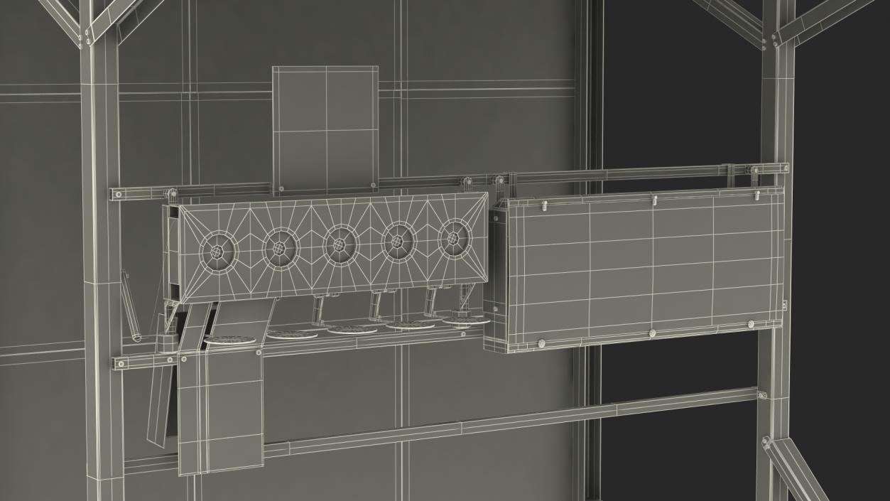 3D model Biathlon Shooting Range Target