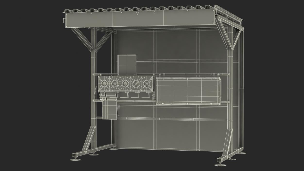 3D model Biathlon Shooting Range Target