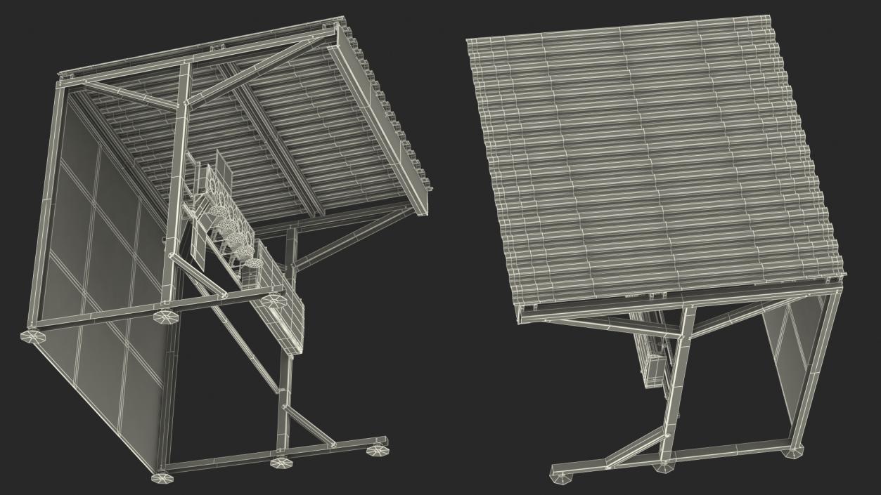 3D model Biathlon Shooting Range Target