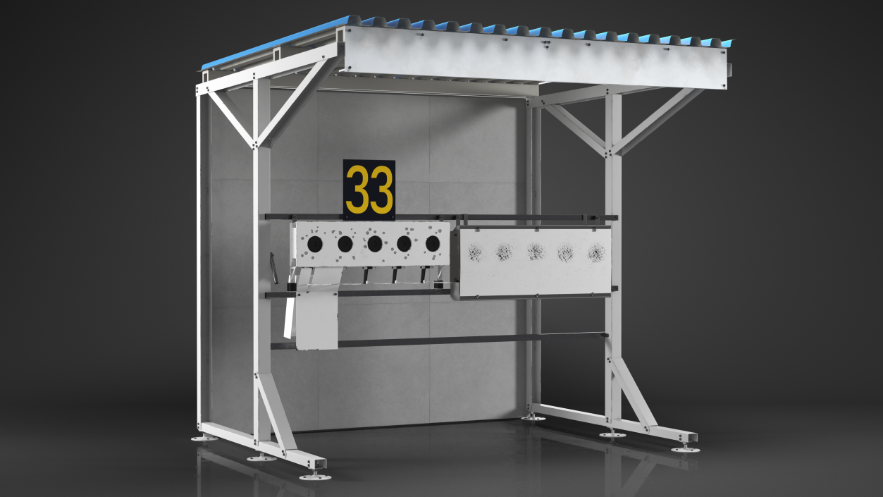 3D model Biathlon Shooting Range Target