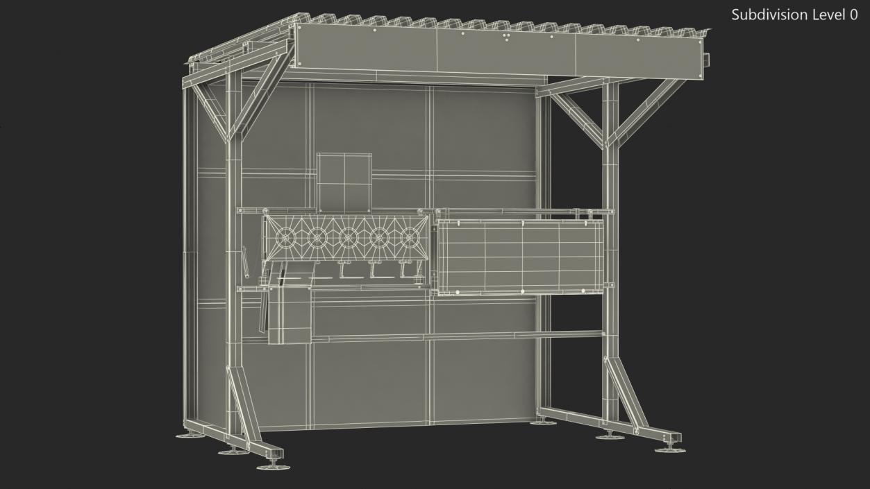 3D model Biathlon Shooting Range Target