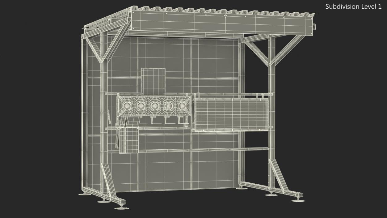 3D model Biathlon Shooting Range Target