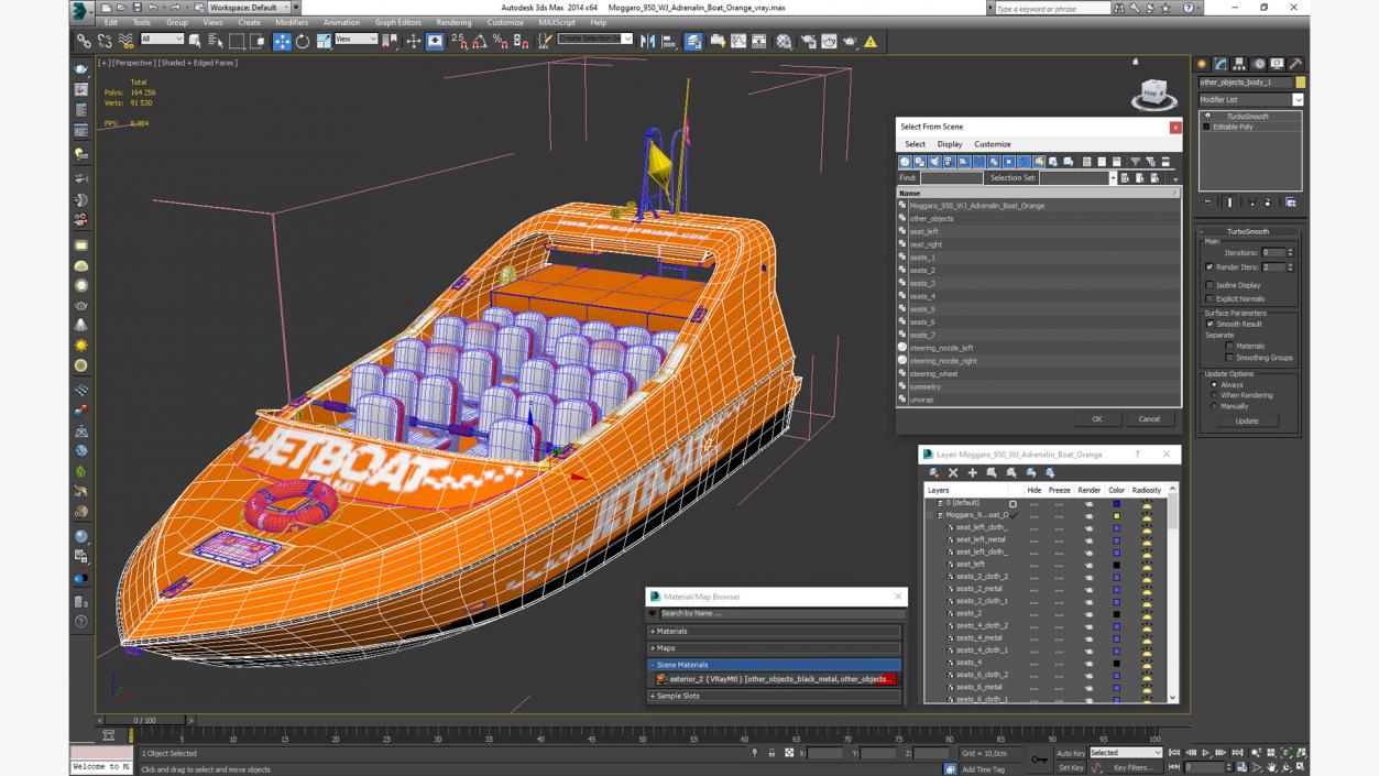 3D Moggaro 950 WJ Adrenalin Boat Orange