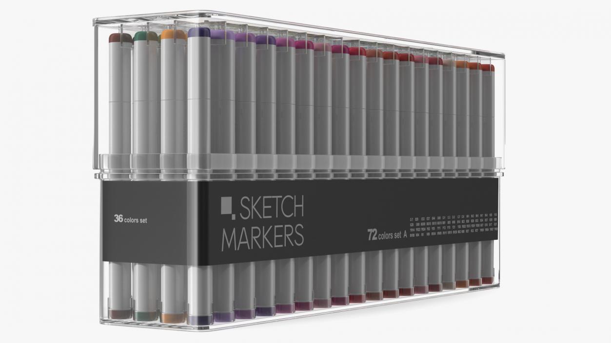 Generic Sketch Marker 72 Pack 3D model