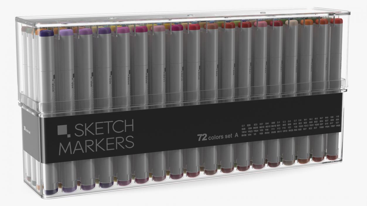 Generic Sketch Marker 72 Pack 3D model