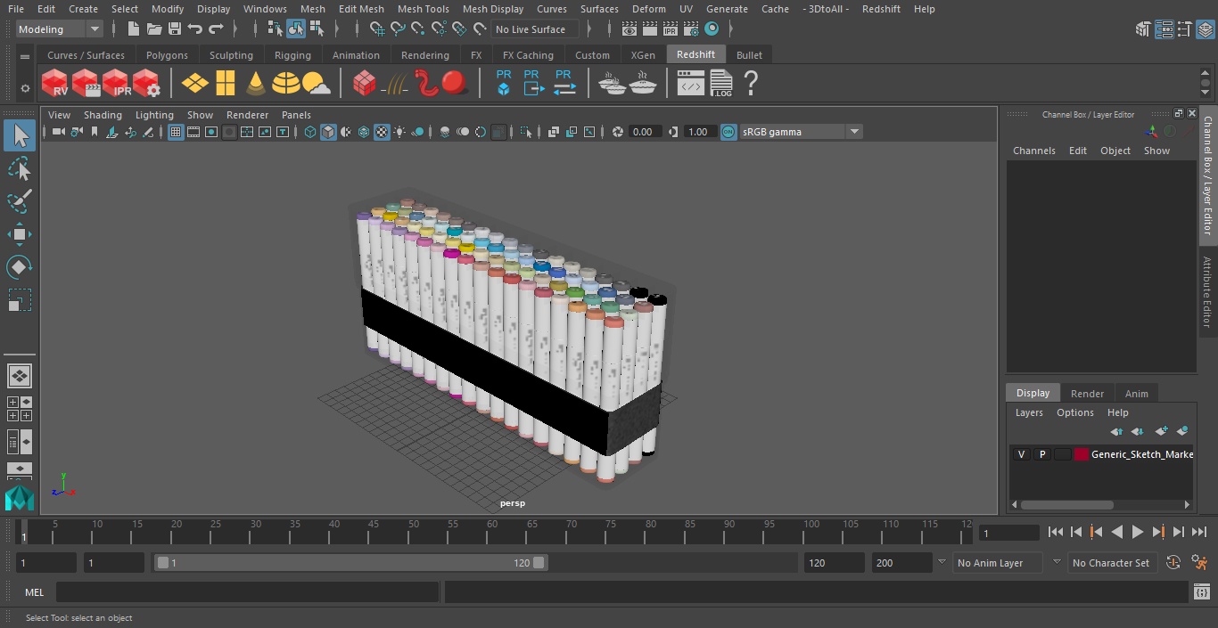 Generic Sketch Marker 72 Pack 3D model