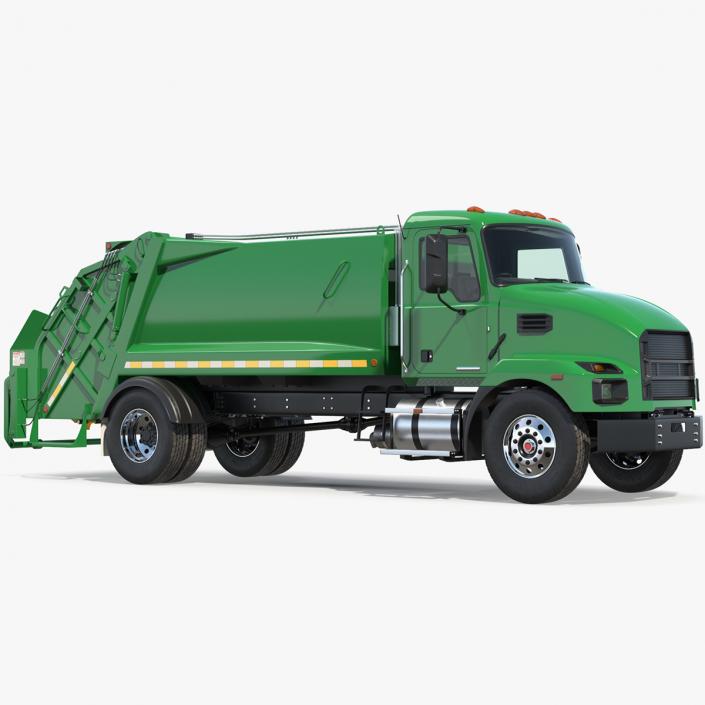 3D Medium-Duty Garbage Truck Rigged for Cinema 4D