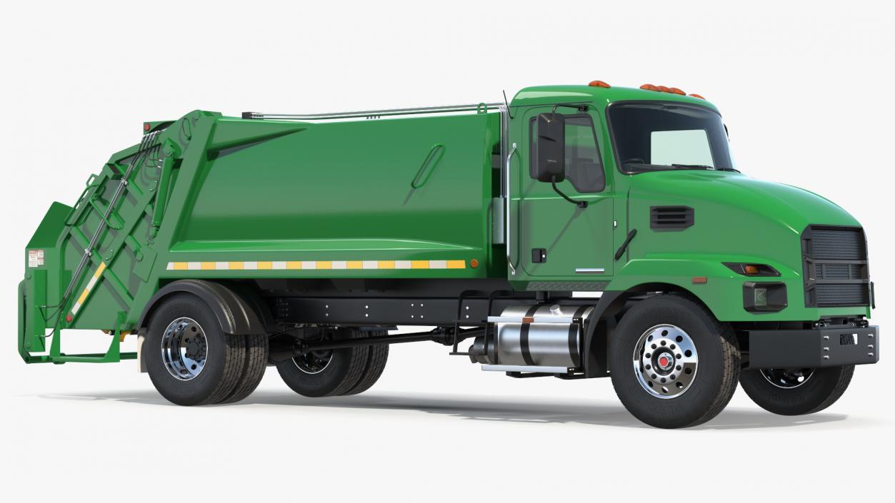 3D Medium-Duty Garbage Truck Rigged for Cinema 4D