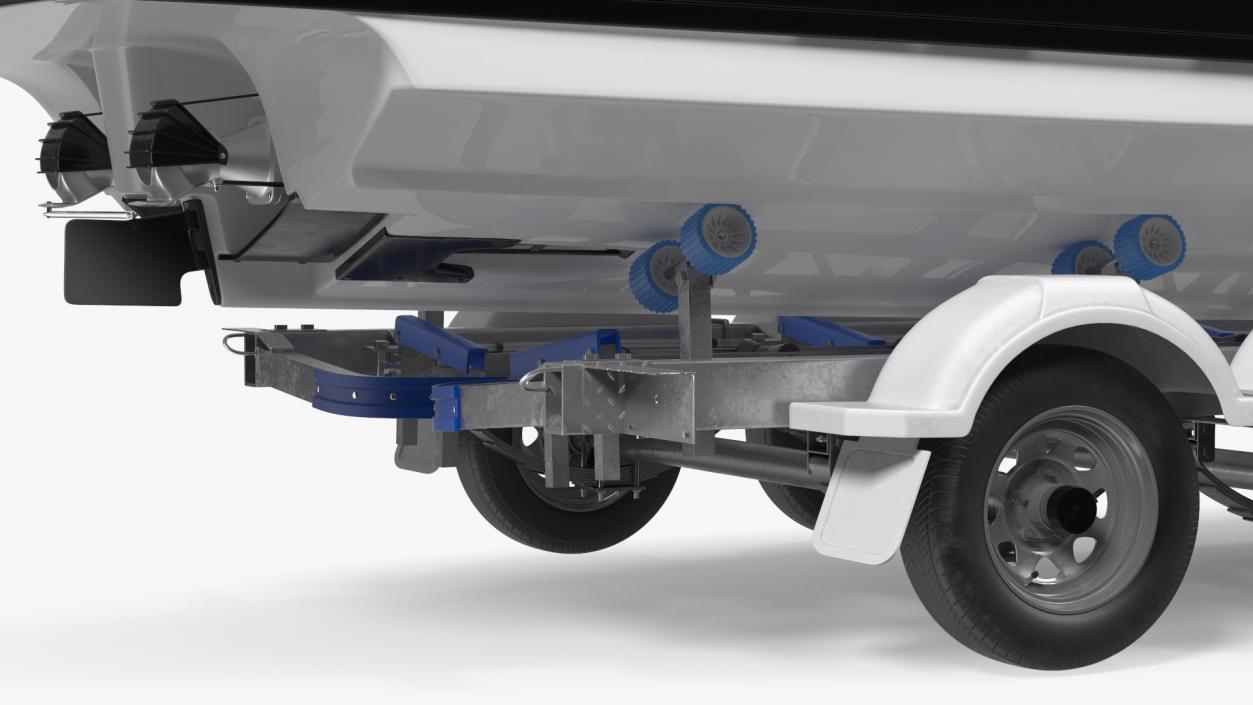 Boat Trailer With Sportboat 3D