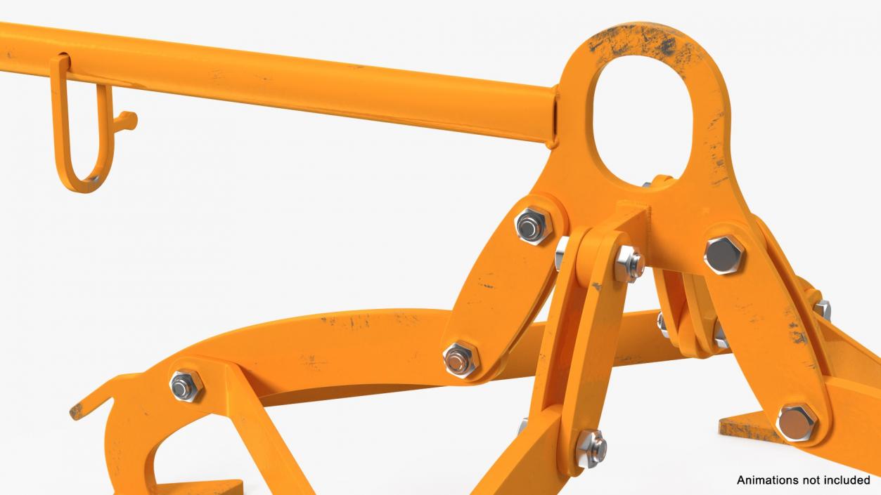 Vertical Drum Lifting Tongs Rigged 3D model