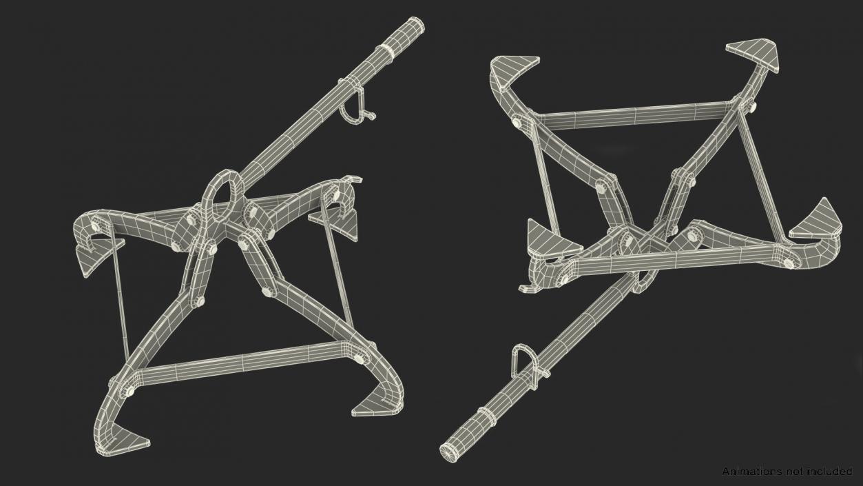 Vertical Drum Lifting Tongs Rigged 3D model