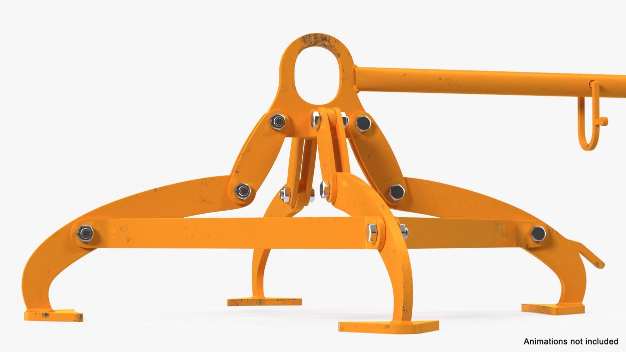 Vertical Drum Lifting Tongs Rigged 3D model