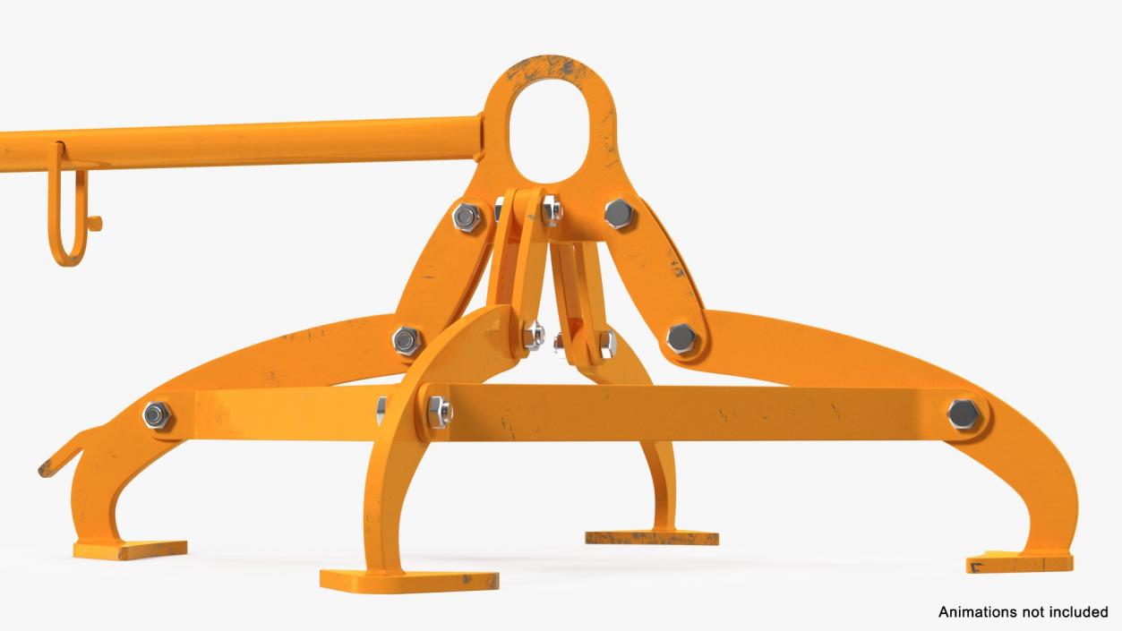 Vertical Drum Lifting Tongs Rigged 3D model