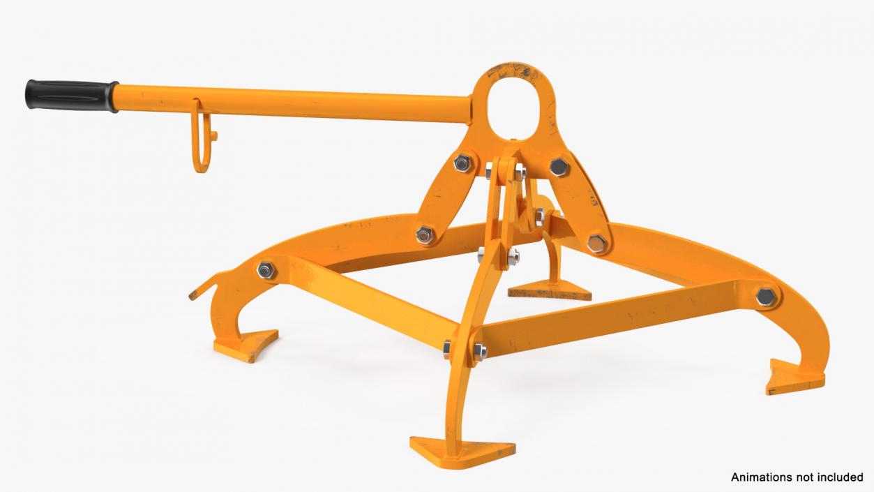 Vertical Drum Lifting Tongs Rigged 3D model