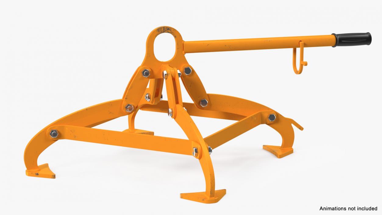 Vertical Drum Lifting Tongs Rigged 3D model