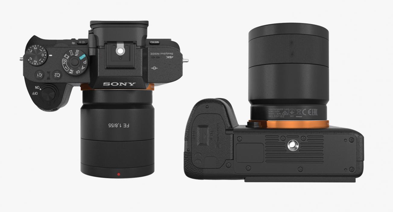 3D model Full Frame Mirrorless Camera Sony A7R II