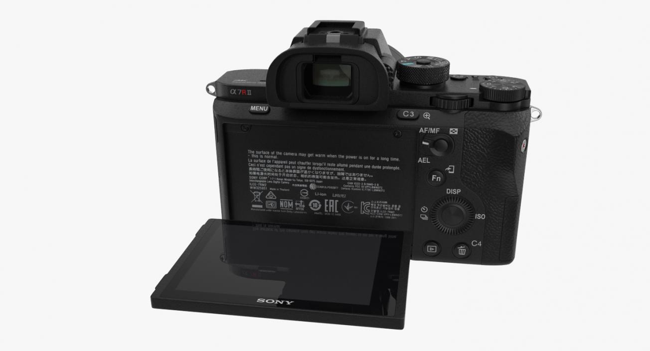 3D model Full Frame Mirrorless Camera Sony A7R II