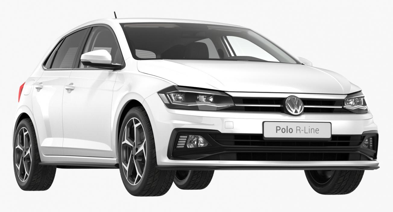 3D Volkswagen Polo 2018 Simple Interior