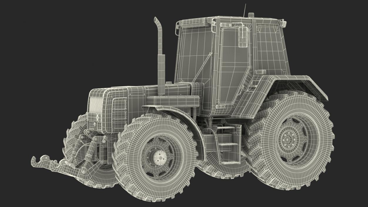 Renault 160-94 Wheel Tractor Clean 3D model