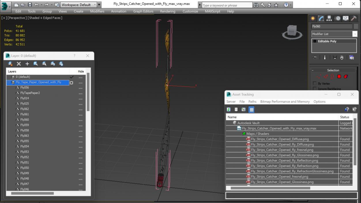 Fly Strips Catcher Opened with Fly 3D model