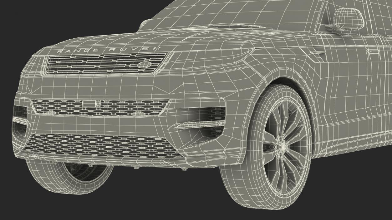 3D Black Range Rover Sport 2023 model