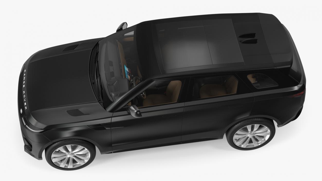 3D Black Range Rover Sport 2023 model