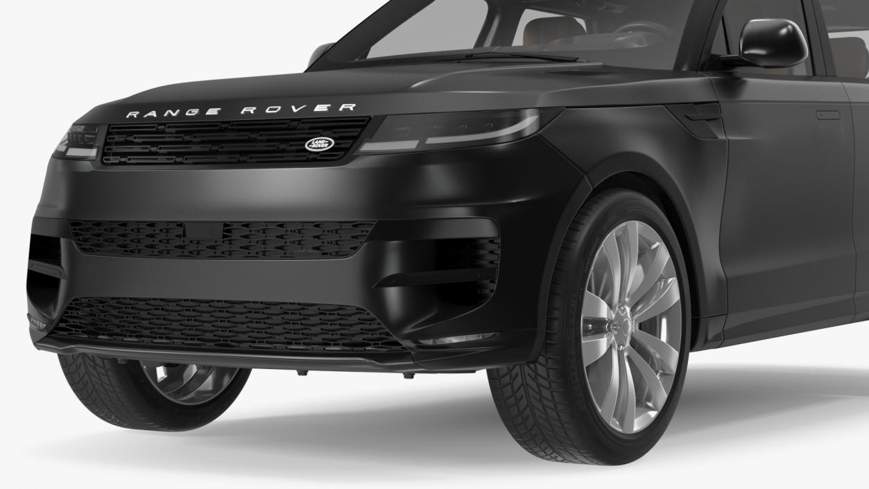 3D Black Range Rover Sport 2023 model