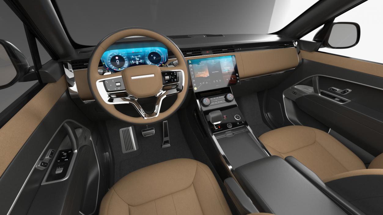 3D Black Range Rover Sport 2023 model