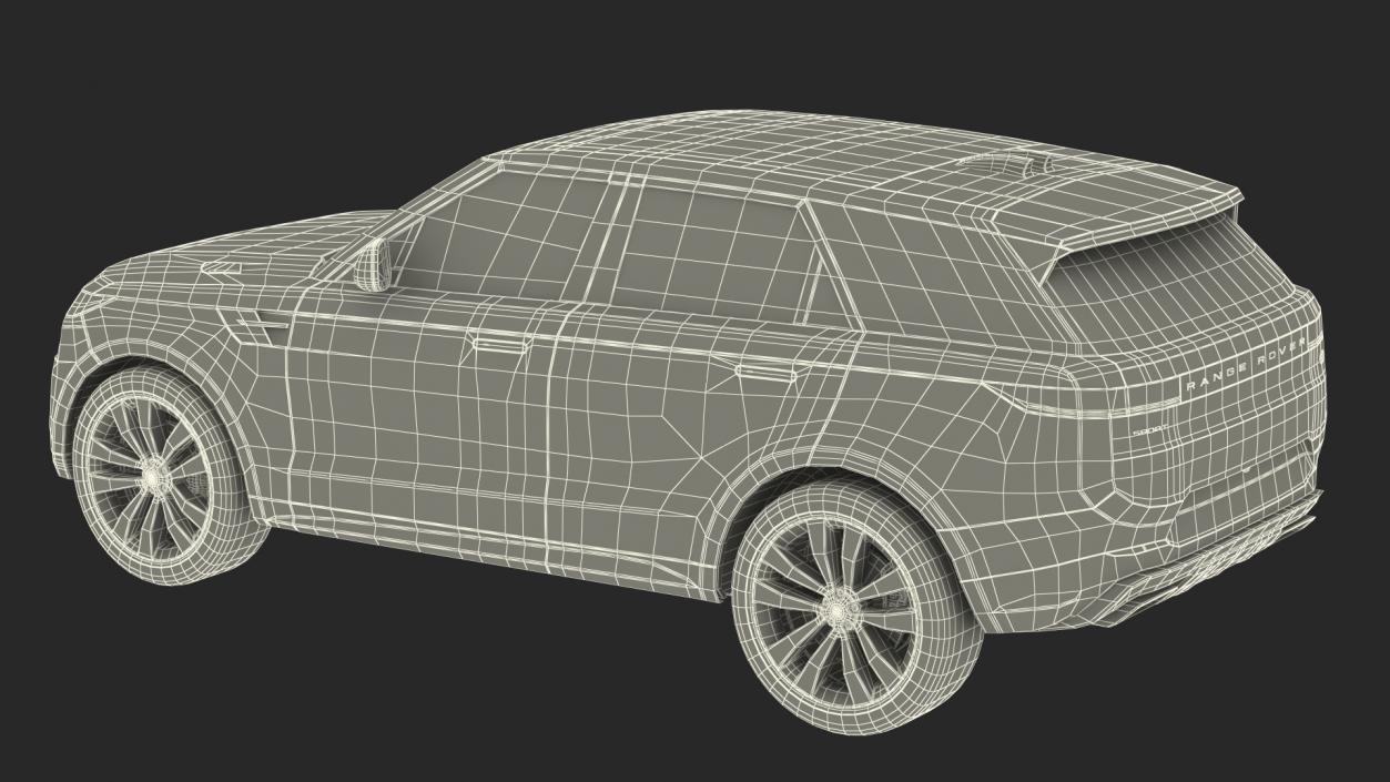 3D Black Range Rover Sport 2023 model