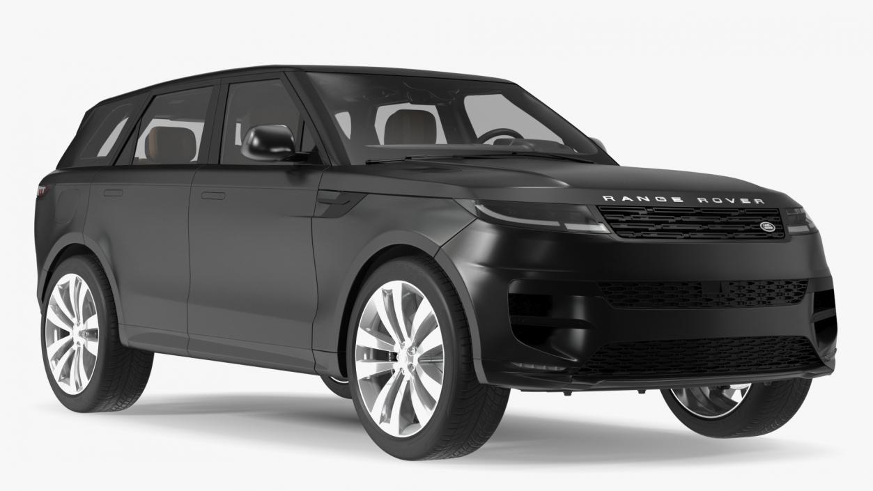 3D Black Range Rover Sport 2023 model