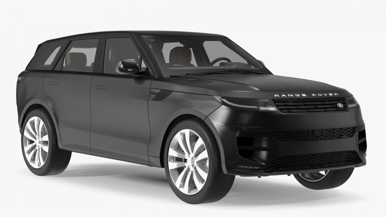 3D Black Range Rover Sport 2023 model