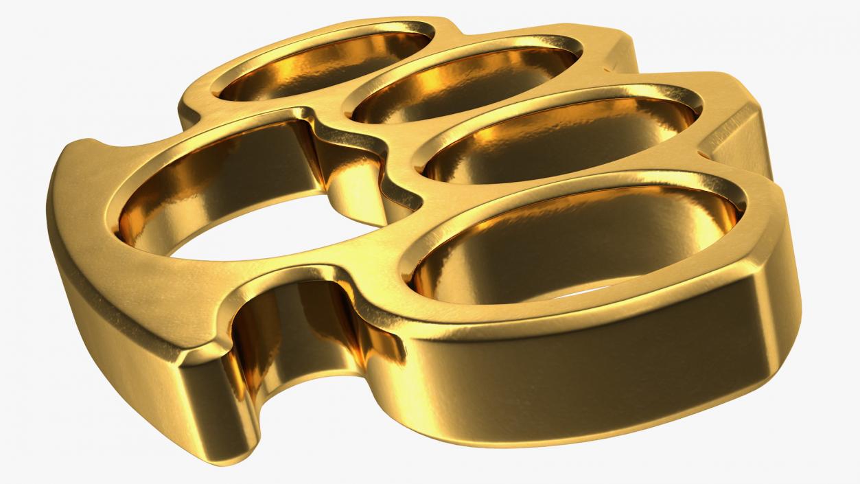 3D Golden Brass Knuckles