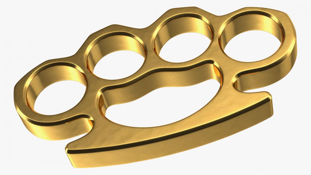 3D Golden Brass Knuckles