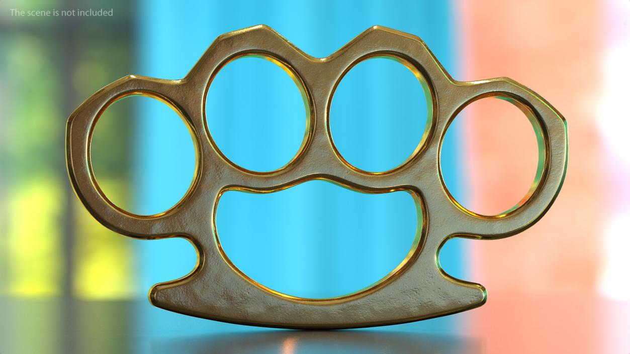 3D Golden Brass Knuckles