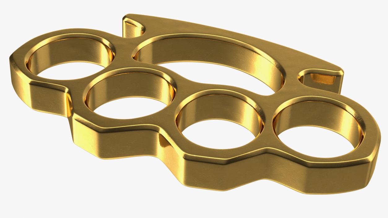 3D Golden Brass Knuckles