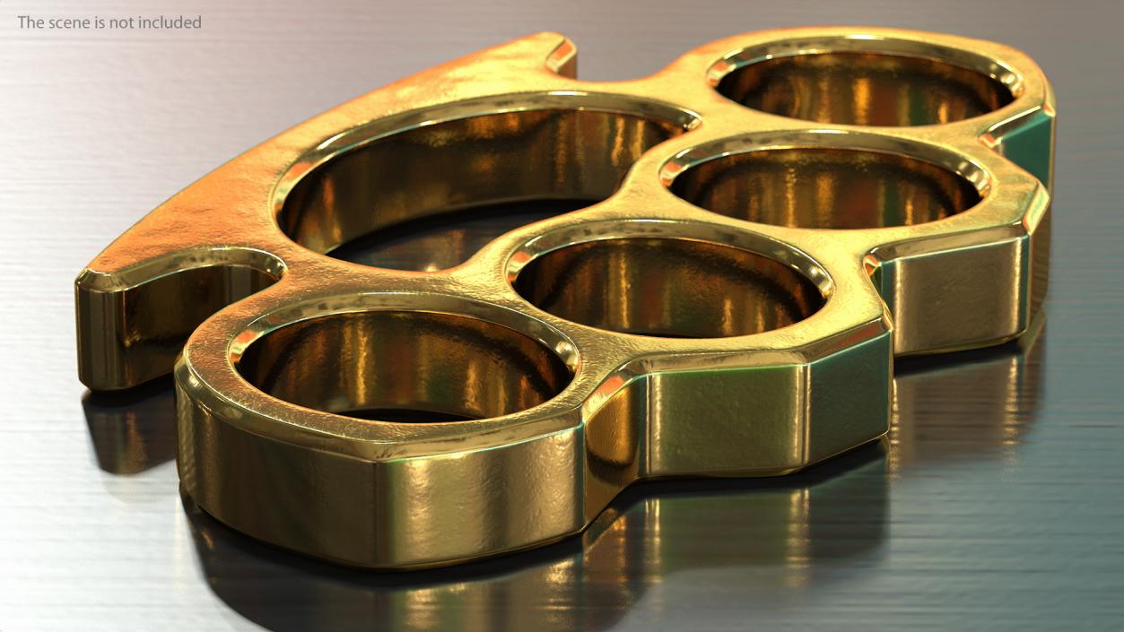 3D Golden Brass Knuckles