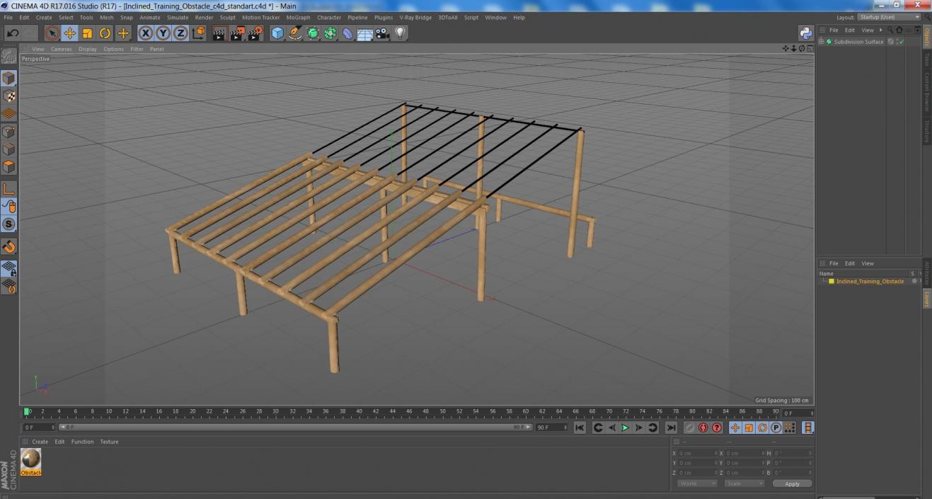 3D Inclined Training Obstacle