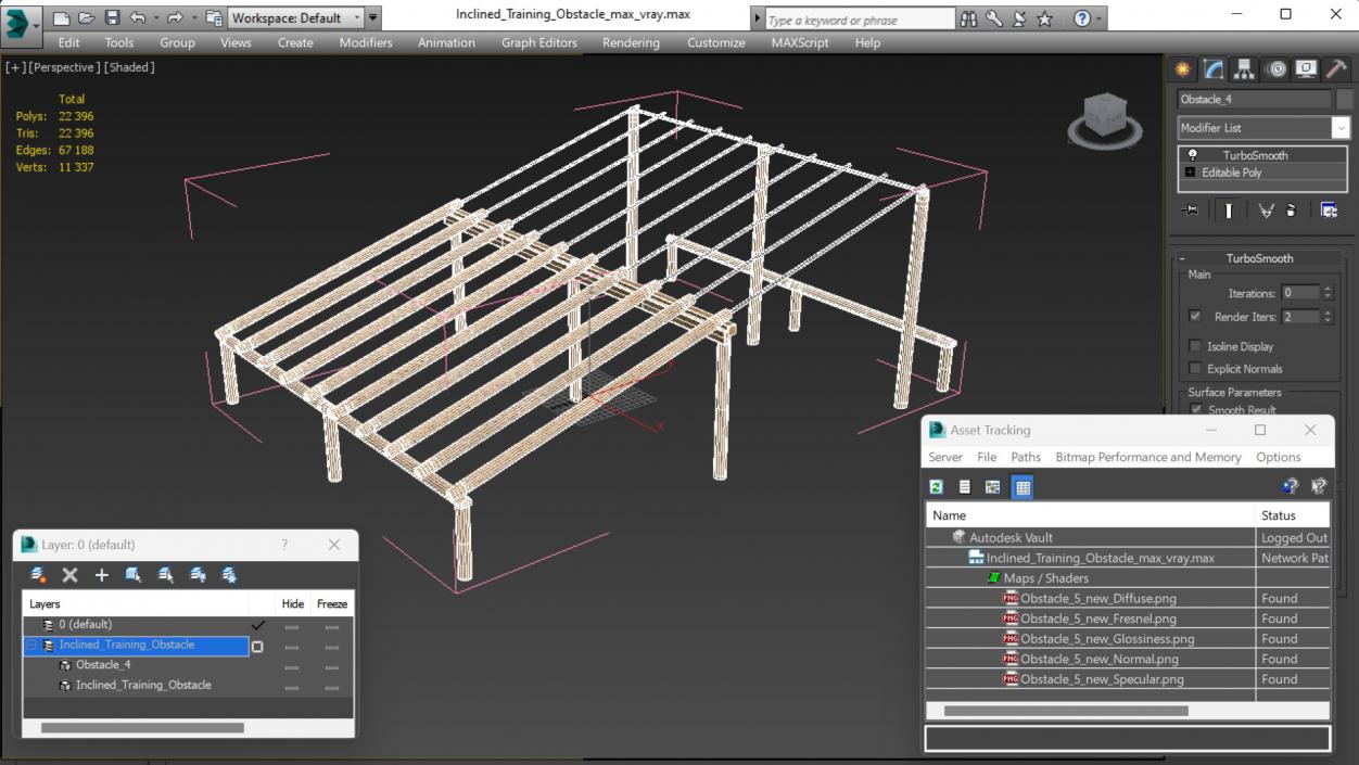 3D Inclined Training Obstacle