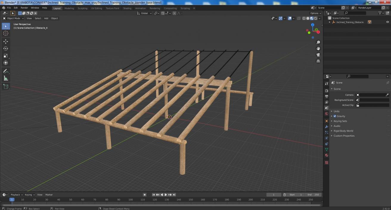 3D Inclined Training Obstacle