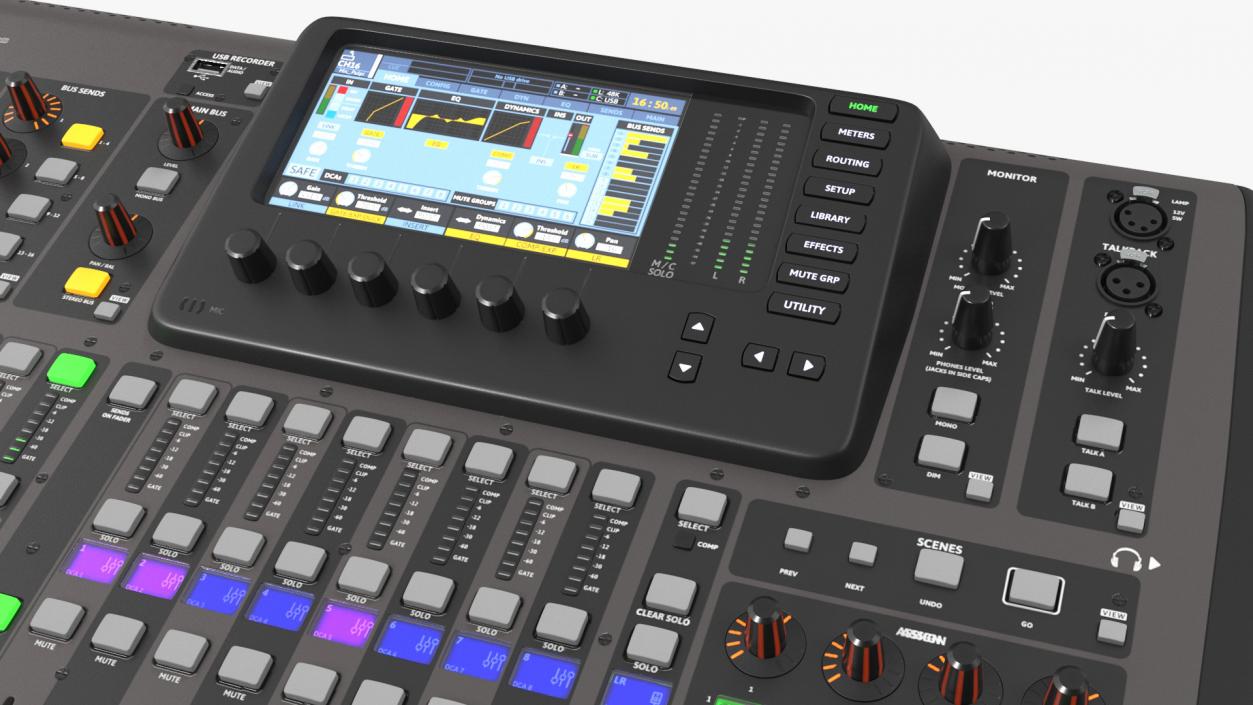 Behringer x32 digital Mixer Switched On 3D model